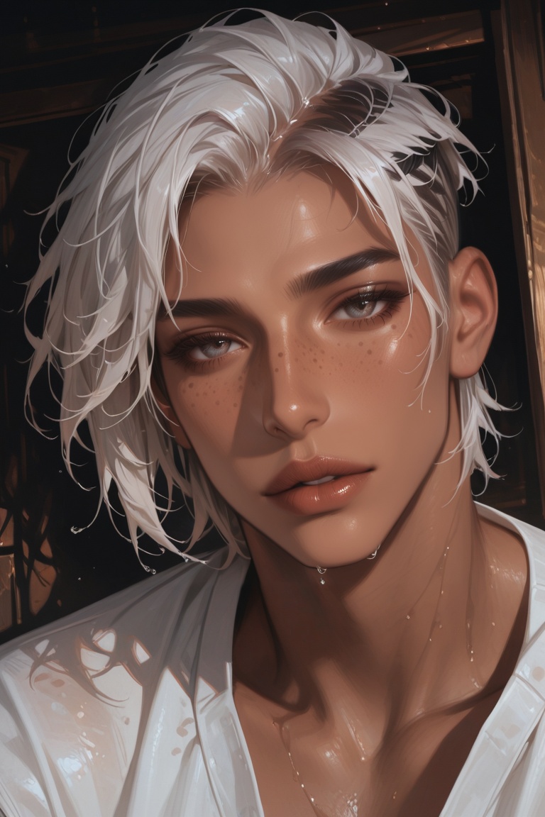 detaield eyes,  lips,  collarbone on Tensor.Art