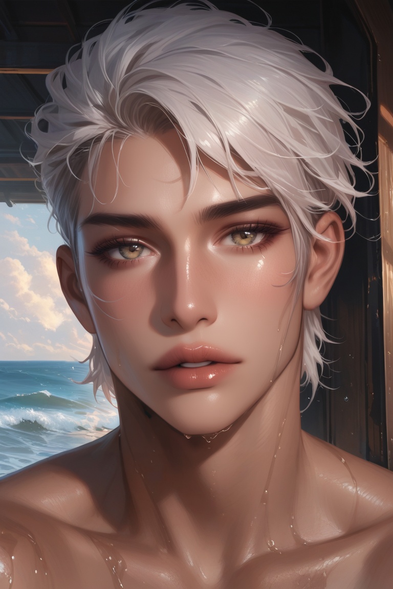 detaield eyes,  lips,  collarbone on Tensor.Art