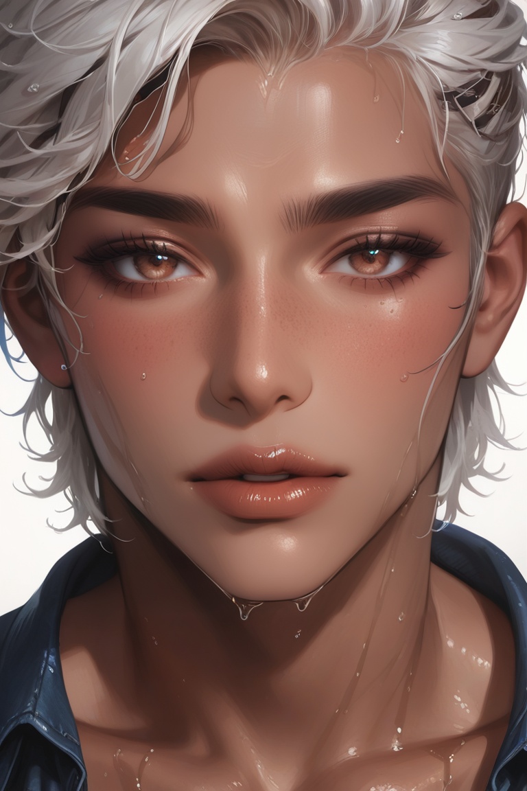 detaield eyes,  lips,  collarbone on Tensor.Art