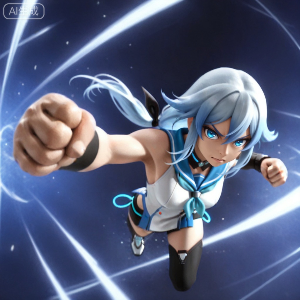 masterpiece, best quality,solo,Ultlive rise,clenched hand,punching,from above
fu_hua