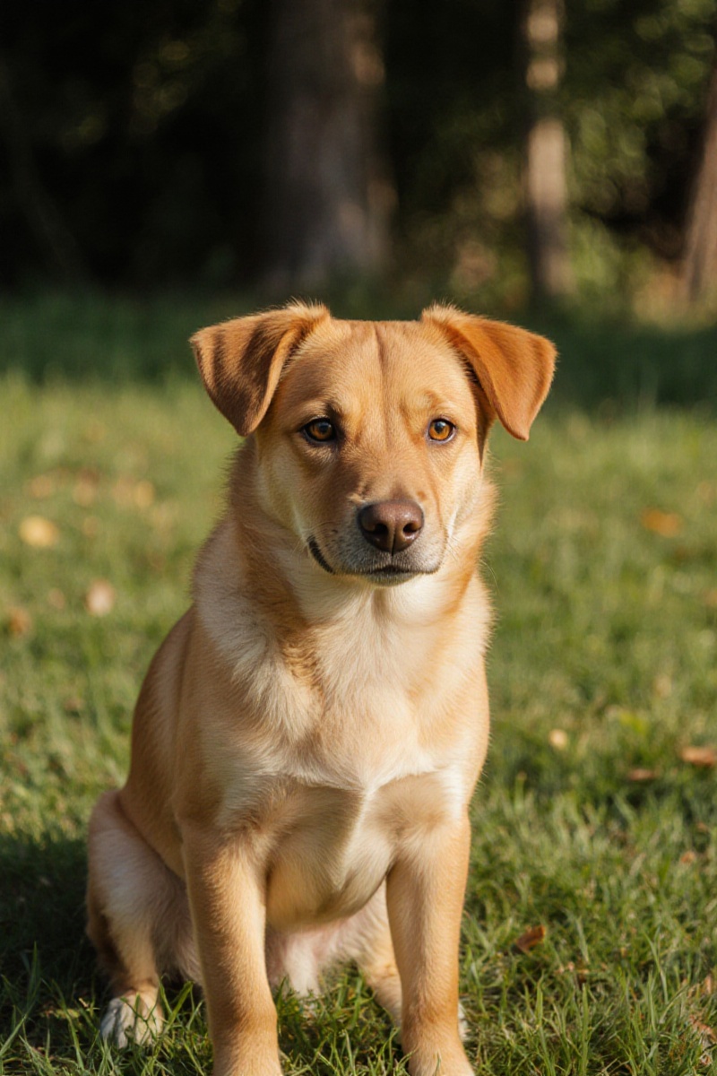 outdoor,  front view,  orange small dog on Tensor.Art