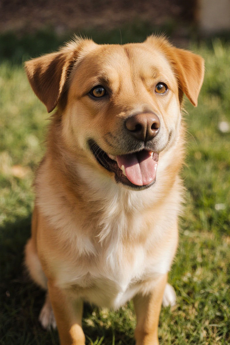 outdoor,  front view,  orange small dog on Tensor.Art