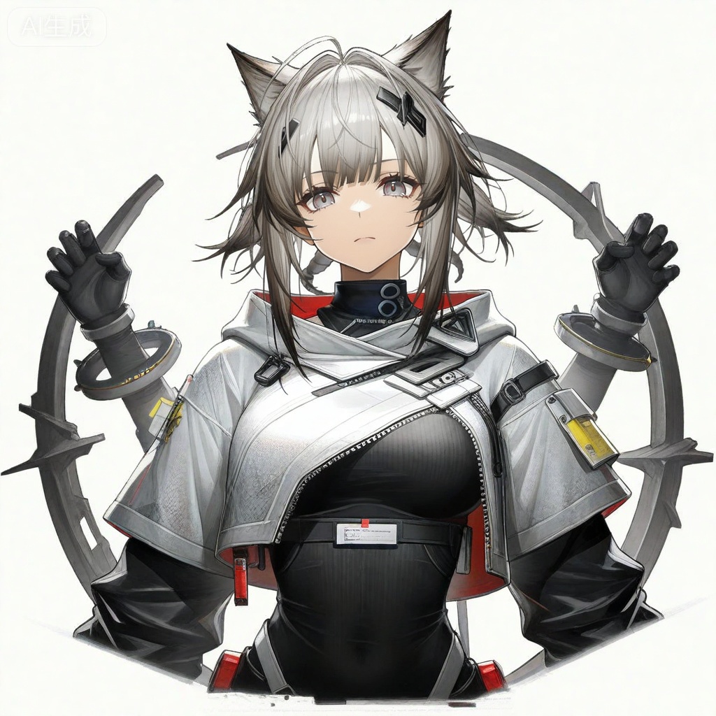 masterpiece, best quality,solo,white background,simple_background
,game_cg_style,arknights_endfield_style,official alternate costume,pose,background