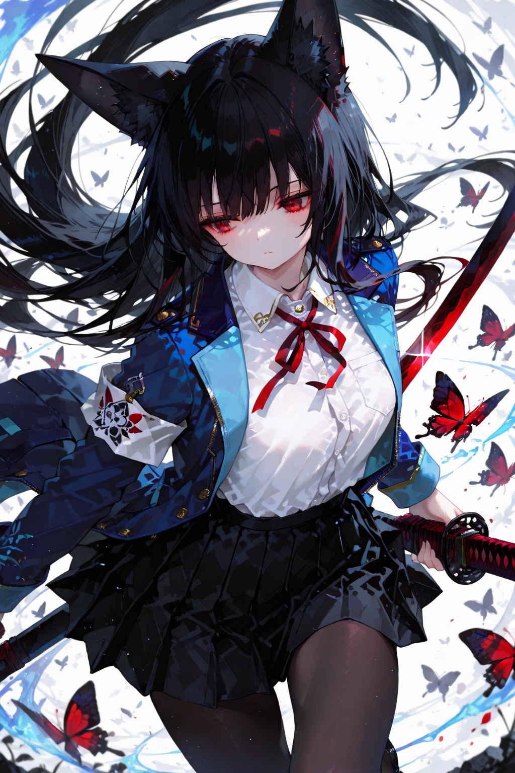 red eyes,  weapon,  sword by 月老板 on Tensor.Art