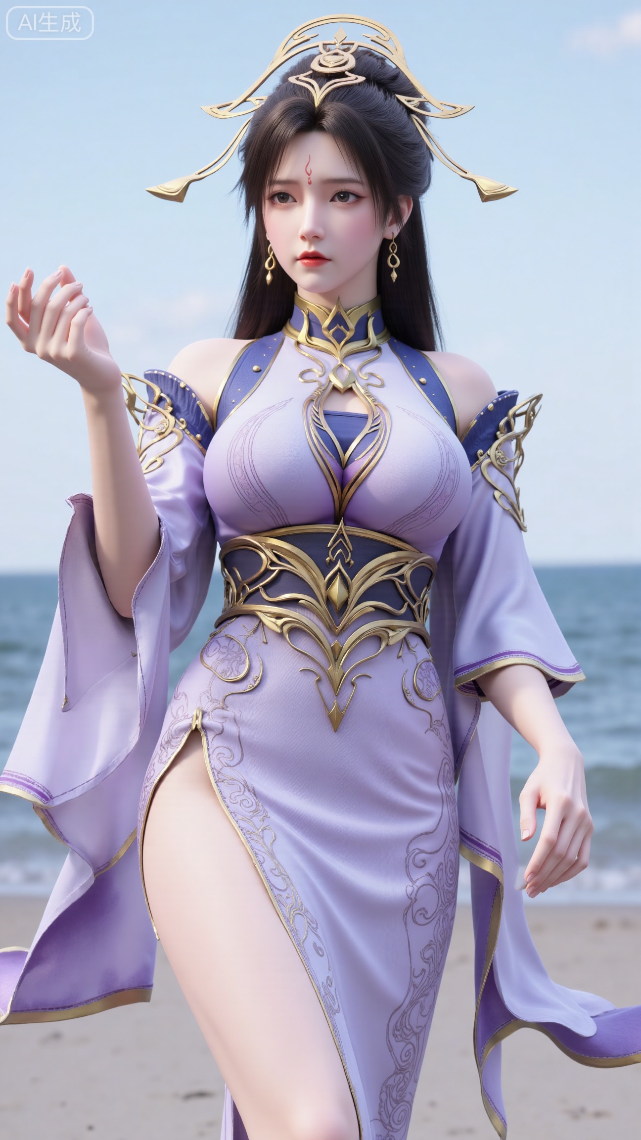 masterpiece, best quality, 1girl,solo,looking at viewer,( outdoor:1.3),sea,beach,realistic,midriff,bare shoulders,standting,hair ornament,long hair,jewelry,long dress,cowboy shot, (huge breasts, full breasts:2.69),, 
,XbaifengsongyuYH,Xbigbreasts,,XtianqiongYH,XhanyunzhiXYH,XanmyXY,XmupeilingX,XmupeilingX2,Xchangtui,XmuplXY,XmupeilingXY2,XanmiaoyiXY,XchuxuanerXZ,XxuxinXZ,XchuxuanerXG