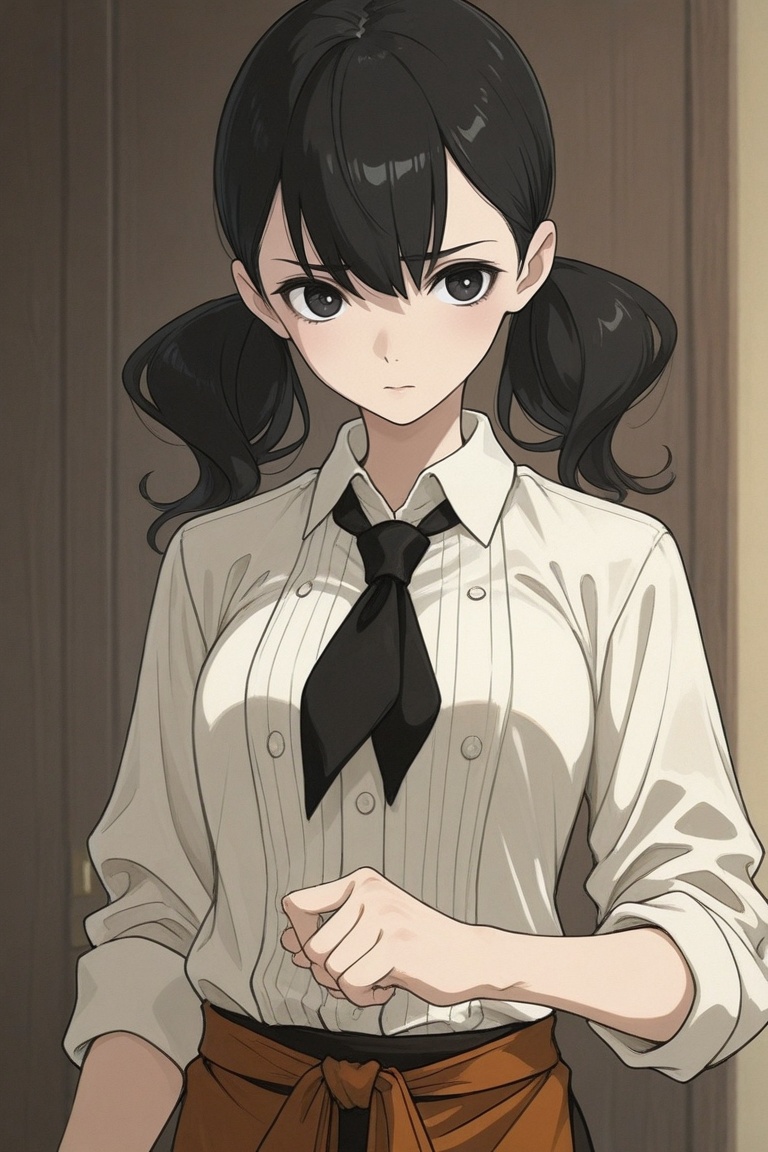 yoko_hinageshi,  yoko_waitress,  nectie on Tensor.Art