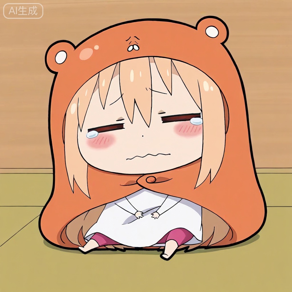 sad,doma umaru,chibi