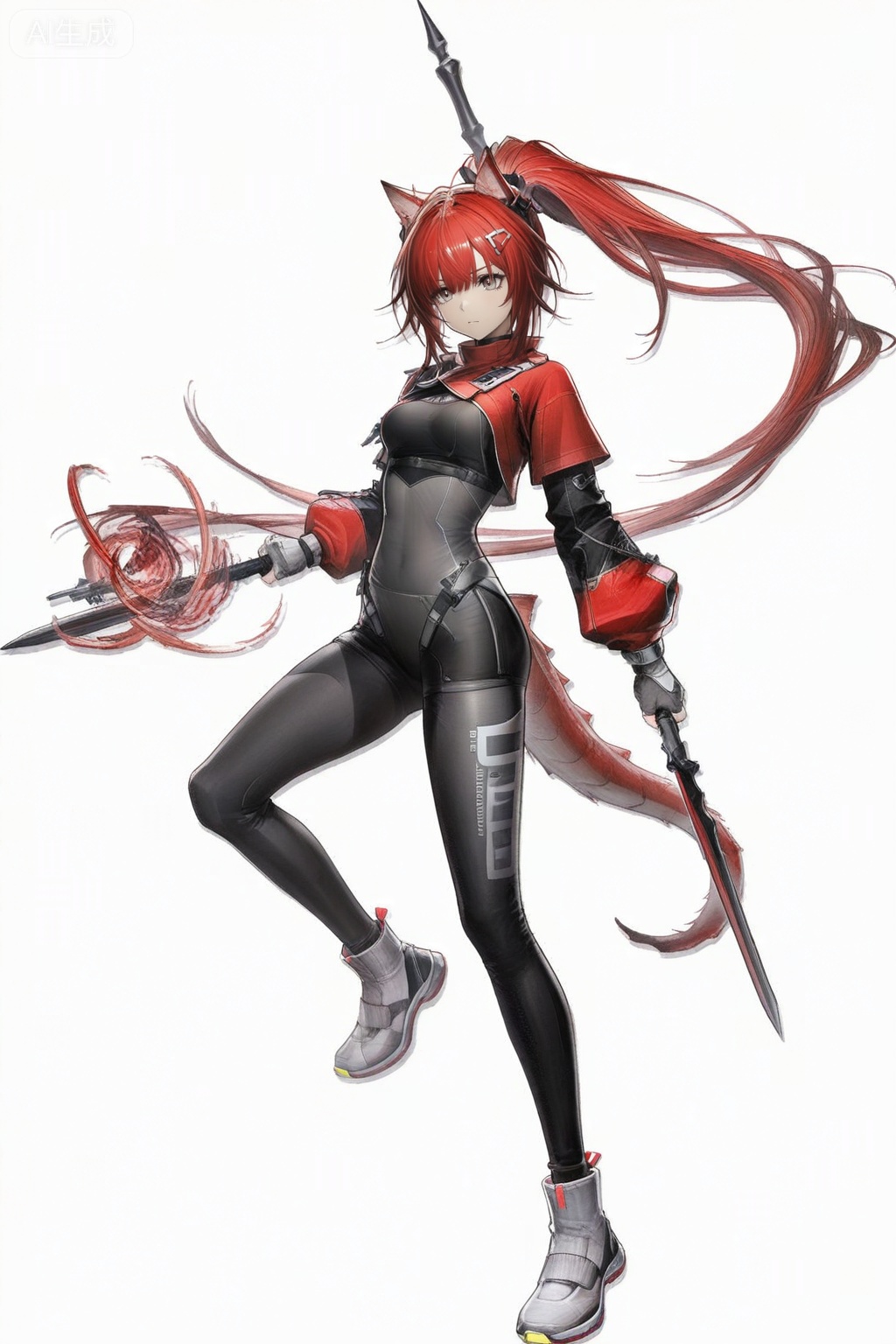 masterpiece, best quality,solo,white background,simple_background
,game_cg_style,arknights_endfield_style,official alternate costume,pose,background