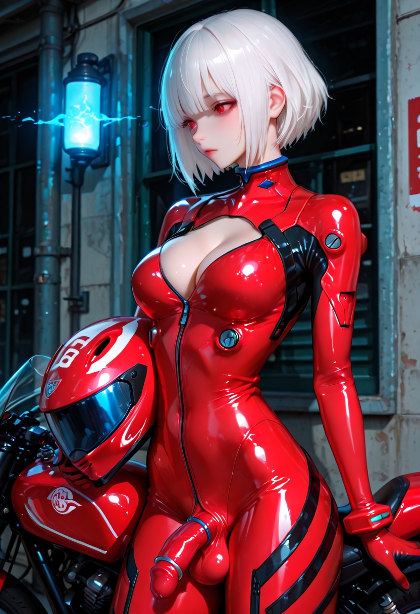 1girl,  solo,  white hair on Tensor.Art