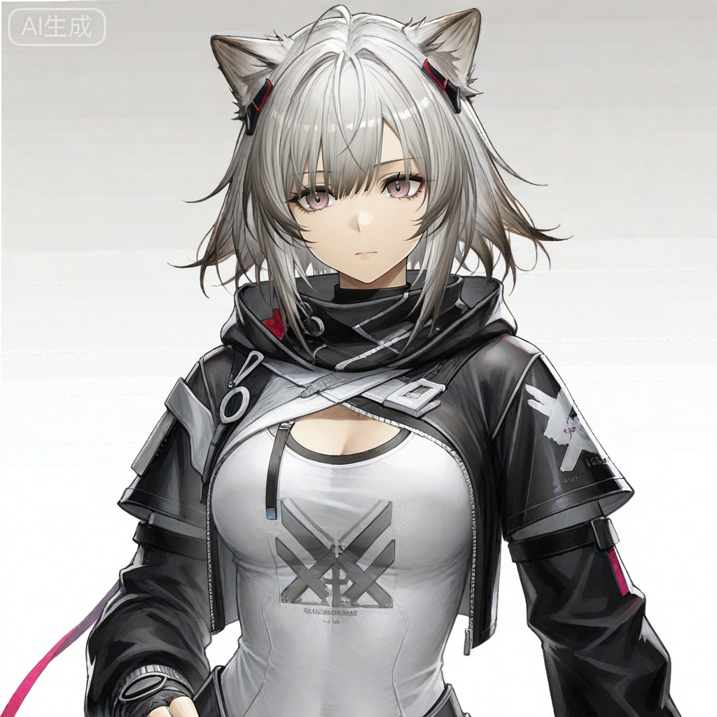 masterpiece, best quality,solo,white background,simple_background
,game_cg_style,arknights_endfield_style,official alternate costume,pose,background