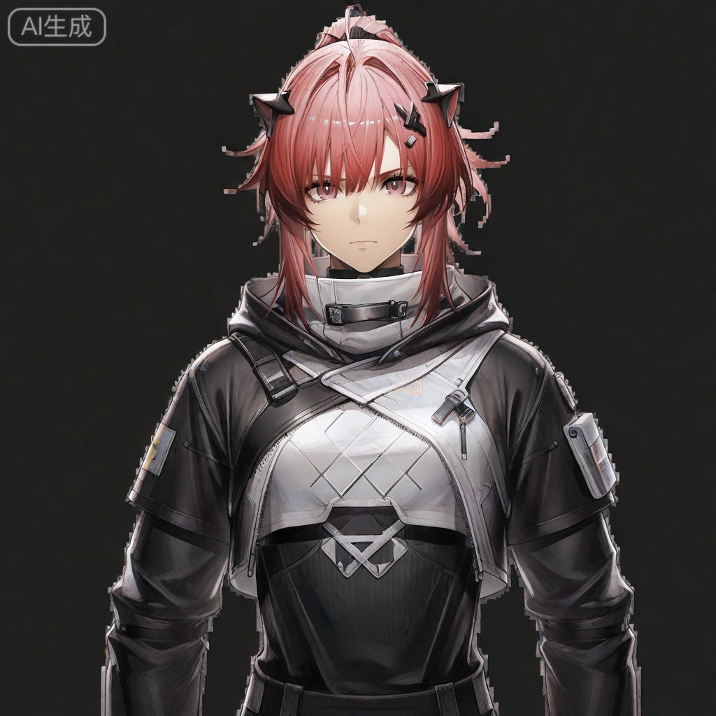 masterpiece, best quality,solo,white background,simple_background
,game_cg_style,arknights_endfield_style,official alternate costume,pose,background