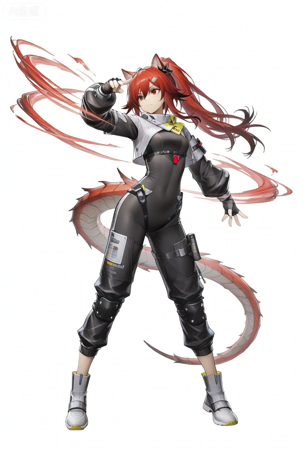 masterpiece, best quality,solo,white background,simple_background
,game_cg_style,arknights_endfield_style,official alternate costume,pose,background
fu_hua