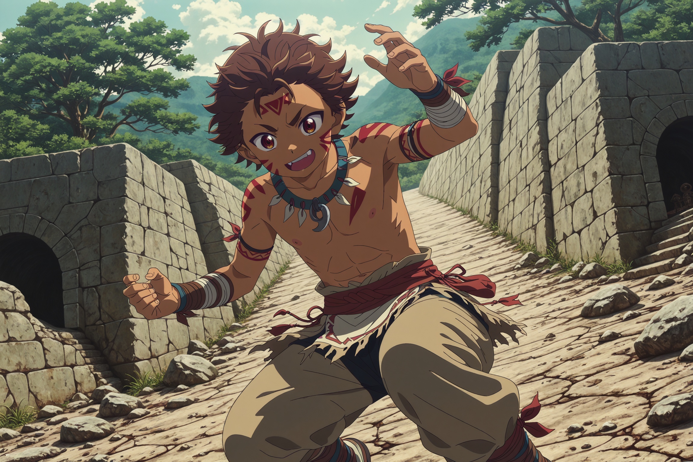 Chou-u,  shota,  brown hair on Tensor.Art