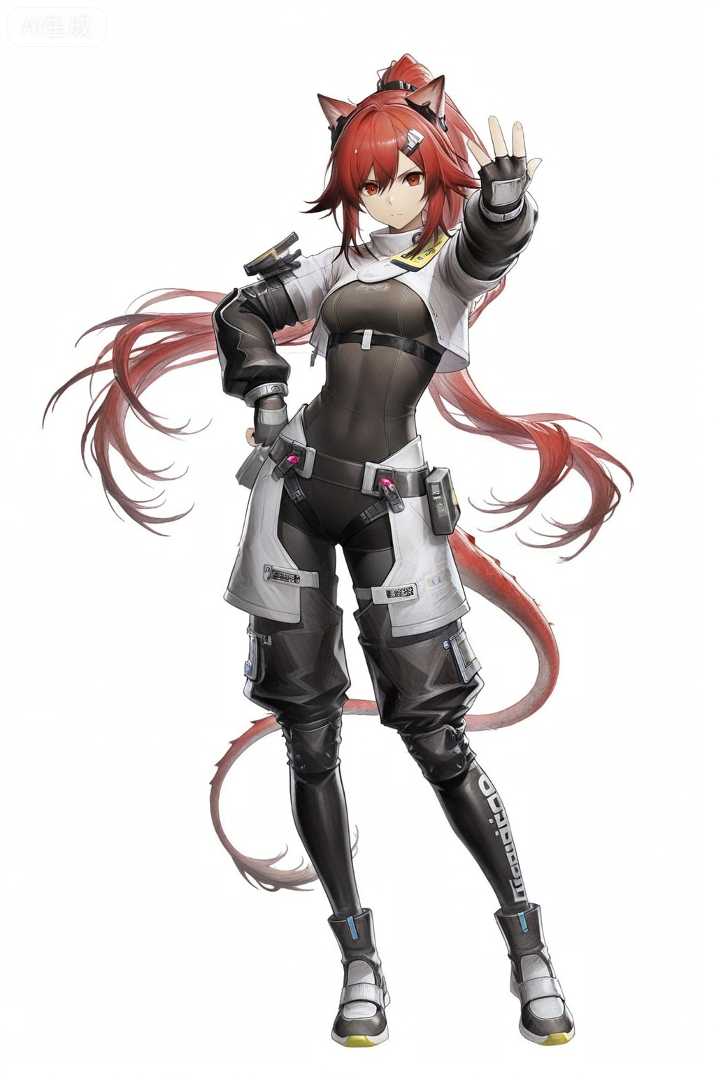 masterpiece, best quality,solo,white background,simple_background
,game_cg_style,arknights_endfield_style,official alternate costume,pose,background
fu_hua