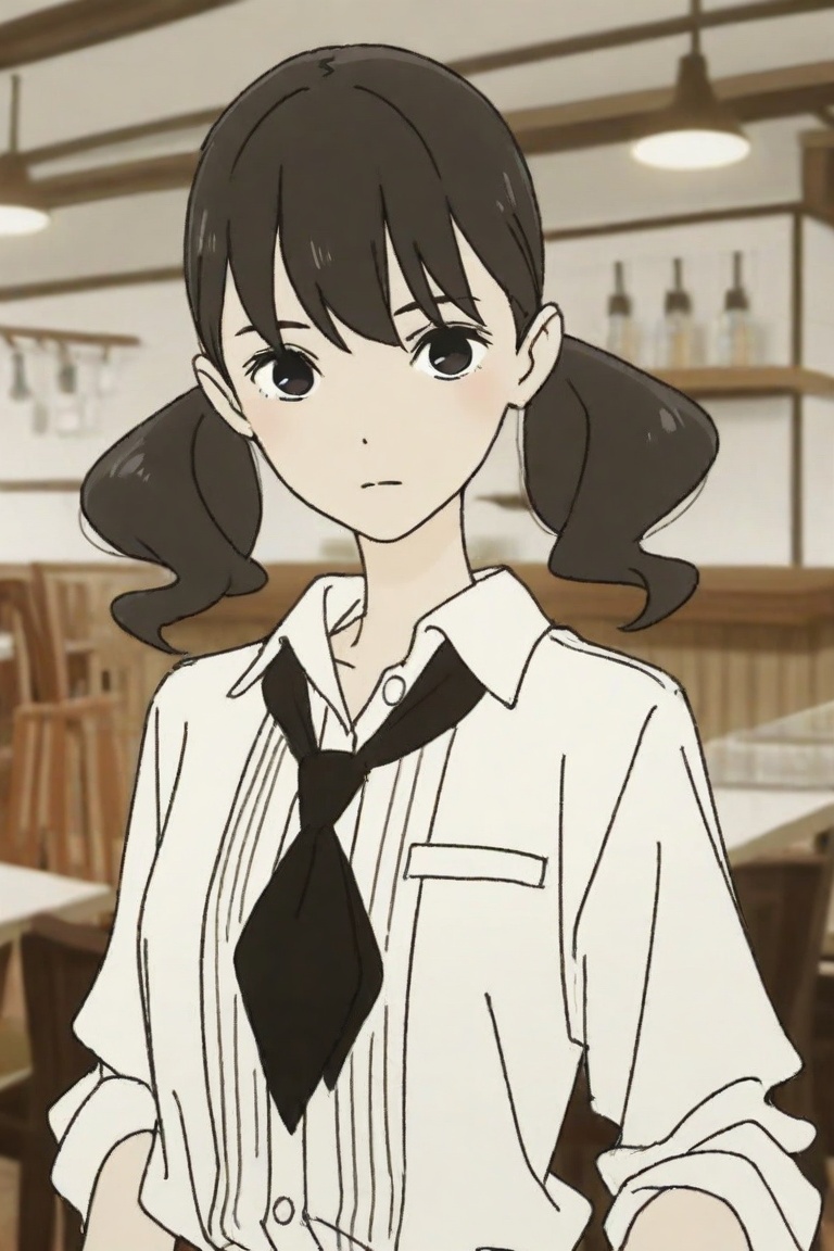 yoko_hinageshi,  yoko_waitress,  nectie on Tensor.Art