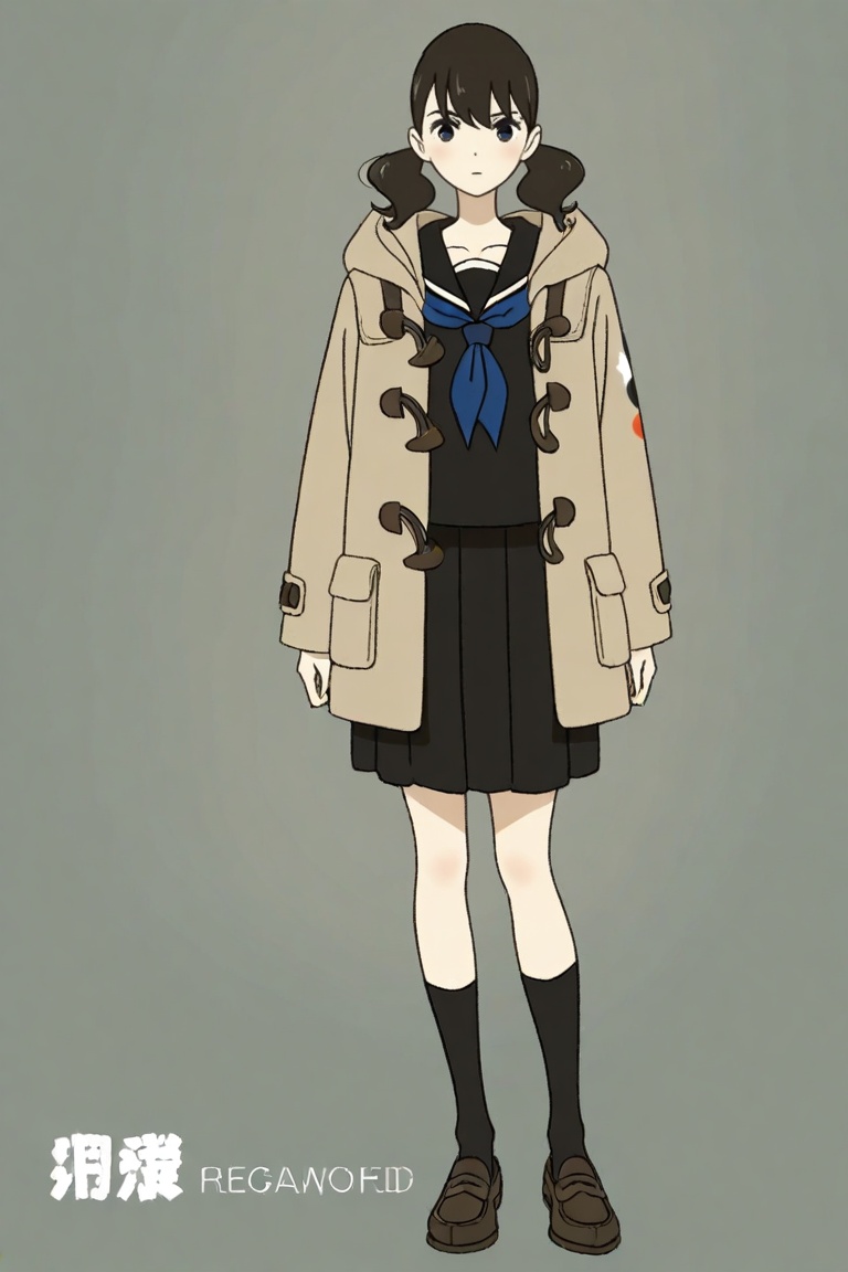 yoko_hinageshi,  yoko_serafuku,  duffel coat on Tensor.Art