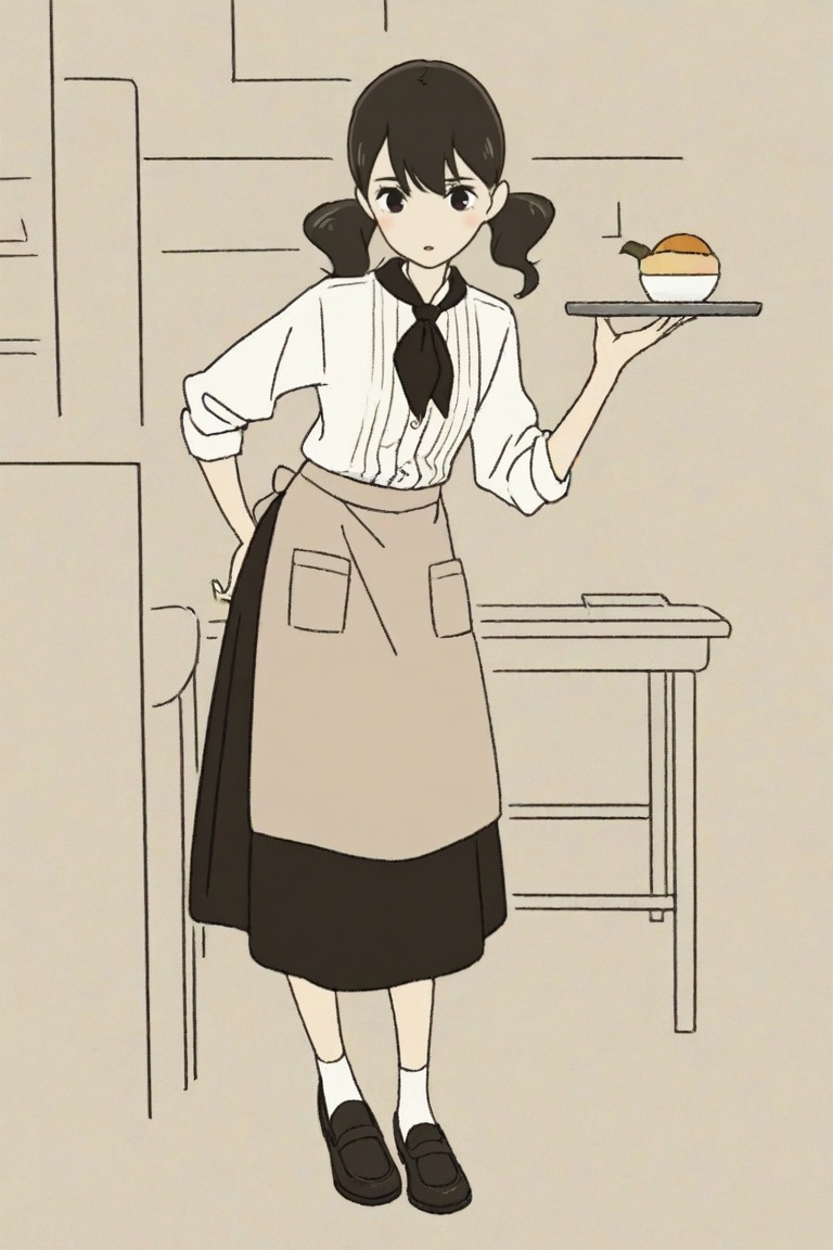 yoko_hinageshi,  yoko_waitress,  nectie on Tensor.Art
