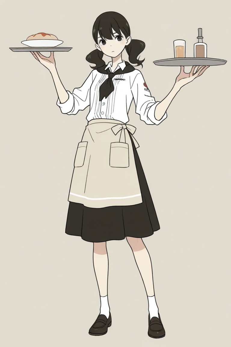 yoko_hinageshi,  yoko_waitress,  nectie on Tensor.Art