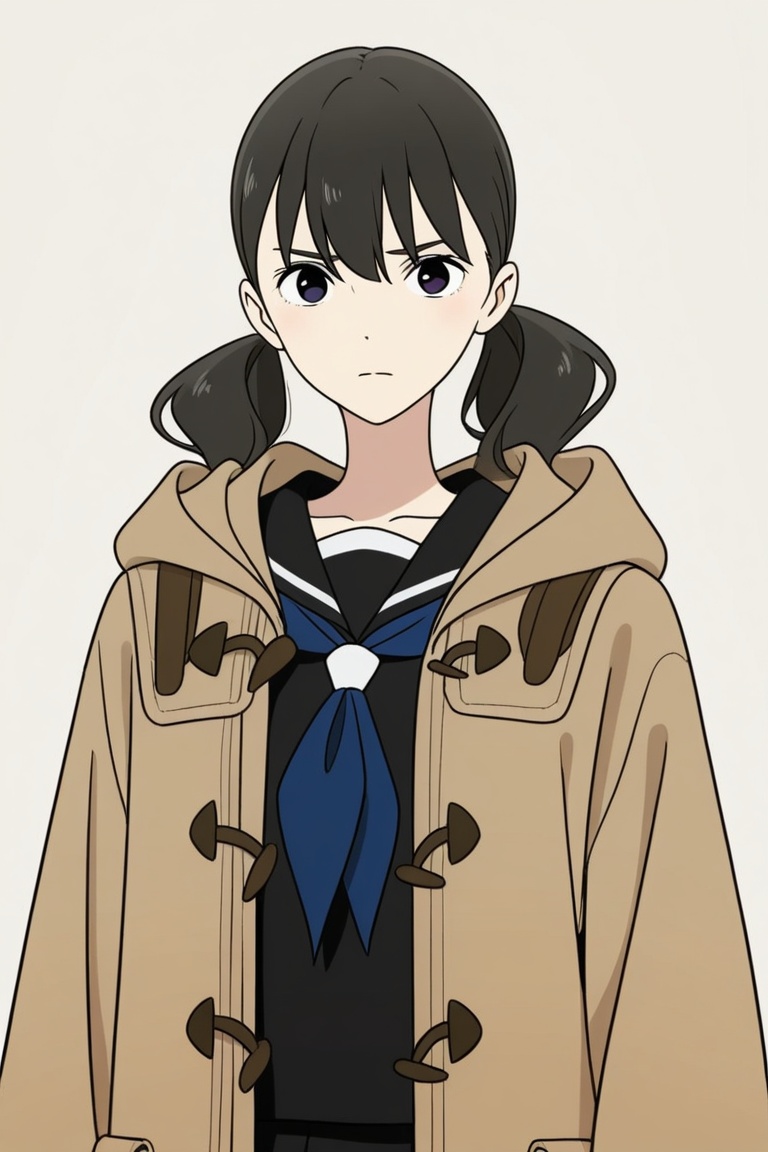 yoko_hinageshi,  yoko_serafuku,  duffel coat on Tensor.Art