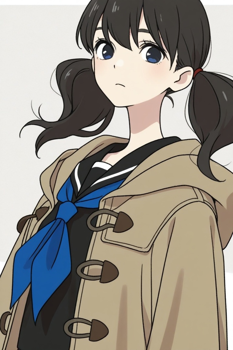yoko_hinageshi,  yoko_serafuku,  duffel coat on Tensor.Art