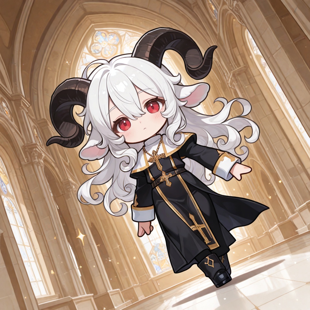solo,  1boy,  goat ears on Tensor.Art