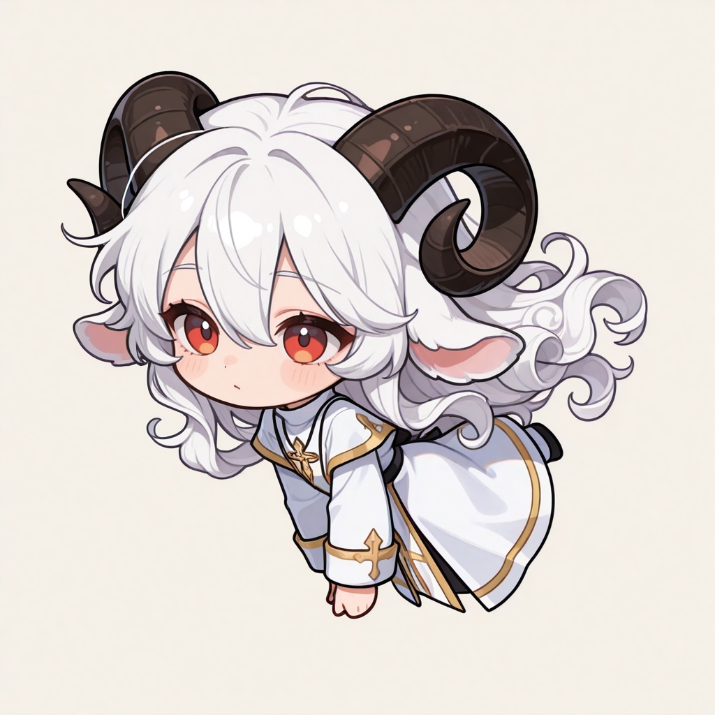 solo,  1boy,  goat ears on Tensor.Art