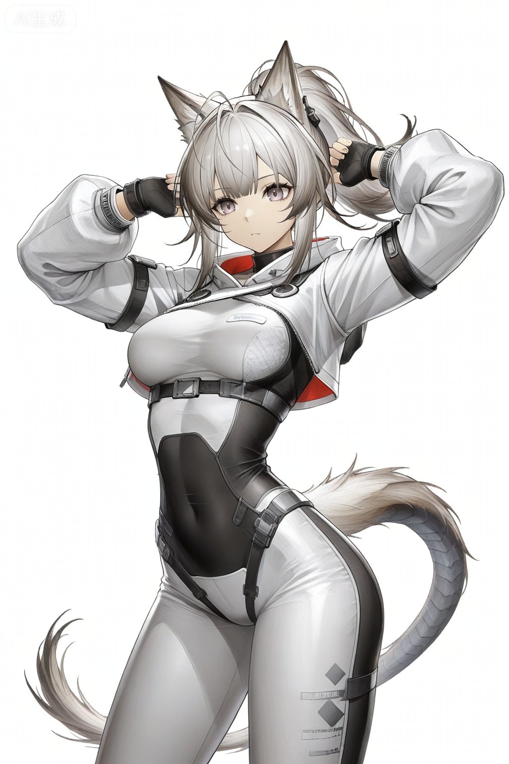 masterpiece, best quality,solo,white background,simple_background
,game_cg_style,arknights_endfield_style,official alternate costume,pose