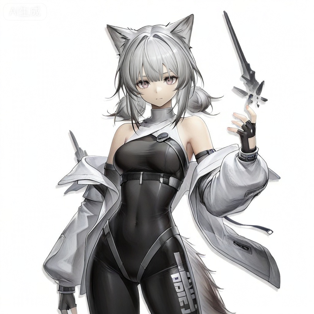 masterpiece, best quality,solo,white background,simple_background
,game_cg_style,arknights_endfield_style,official alternate costume,pose