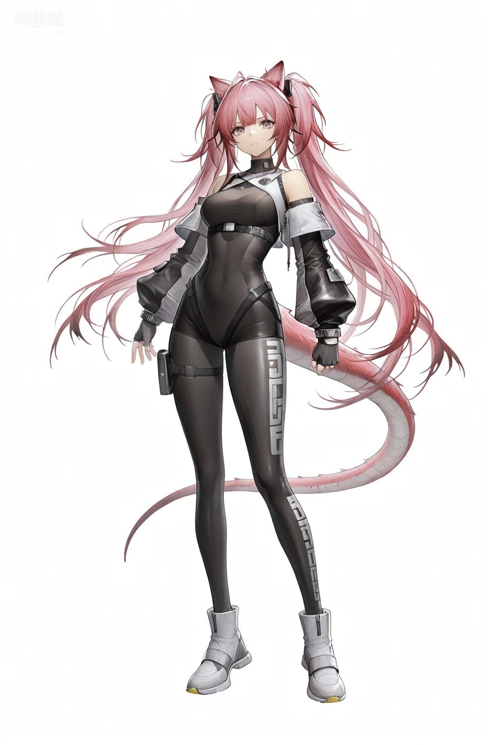 masterpiece, best quality,solo,white background,simple_background,full_body
,game_cg_style,arknights_endfield_style,official alternate costume,pose