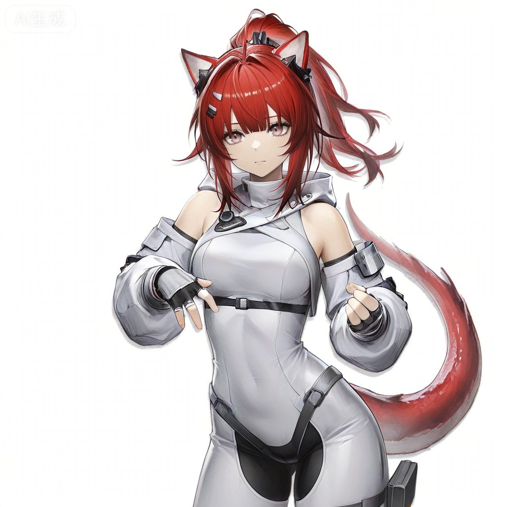 masterpiece, best quality,solo,white background,simple_background
,game_cg_style,arknights_endfield_style,official alternate costume,pose