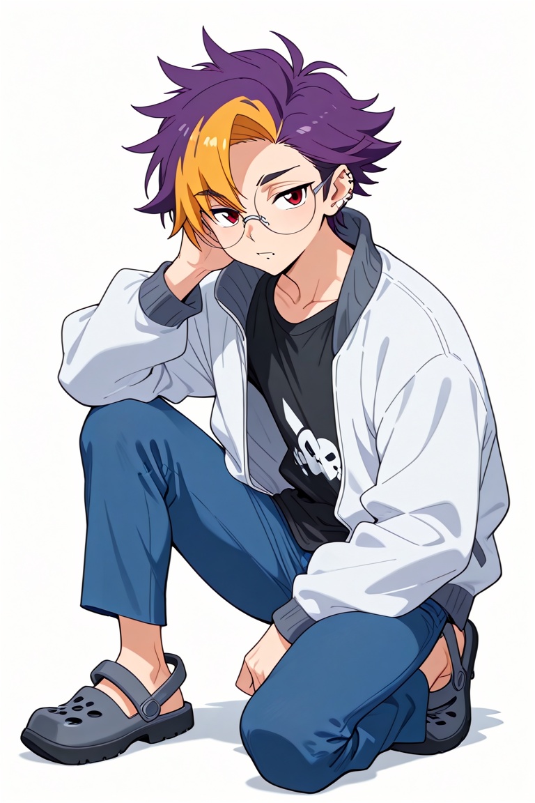 On one knee,  1boy,  solo on Tensor.Art