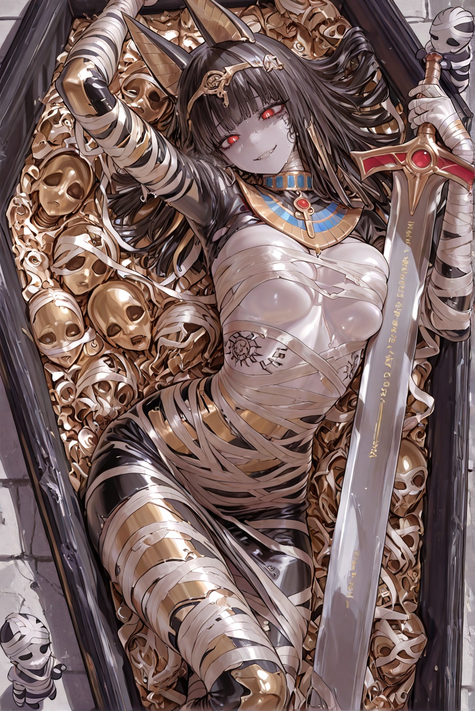 1girl,  mummy Queen,  (elegant style) on Tensor.Art
