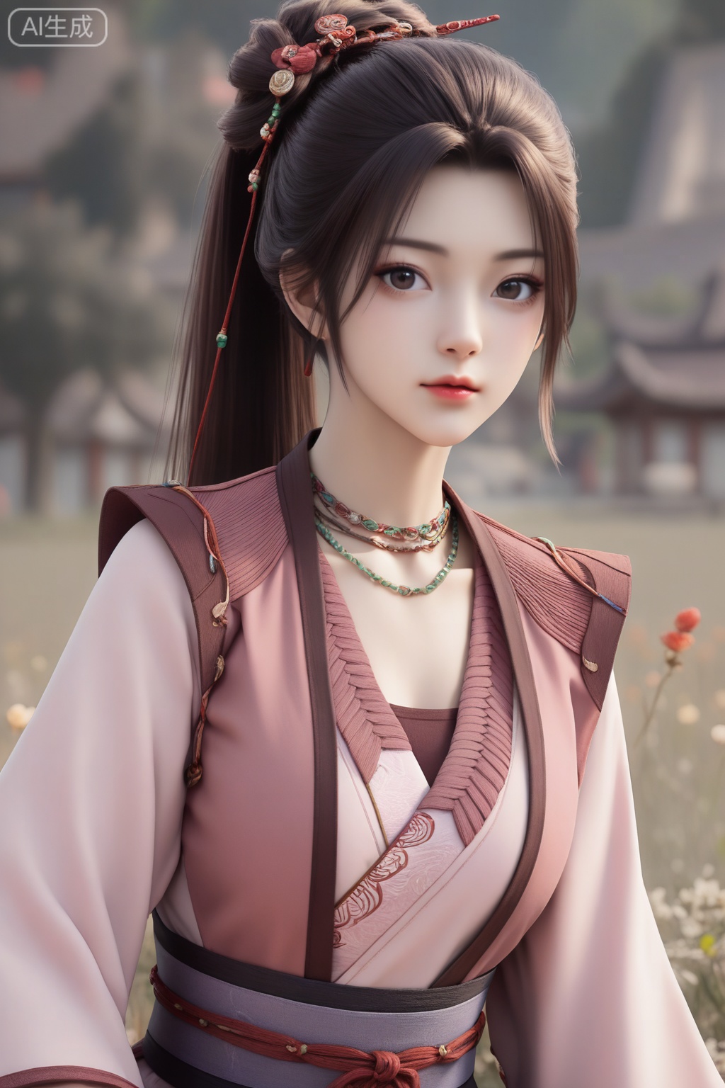 
Random scene,Random scene,


upper body,looking at viewer,

周小环,masterpiece,best quality,official art,extremely detailed CG unity 8k wallpaper,1girl, solo, long hair, brown hair, black hair, hair ornament, long sleeves, jewelry, ponytail, necklace, sash,  realistic,pink dress,