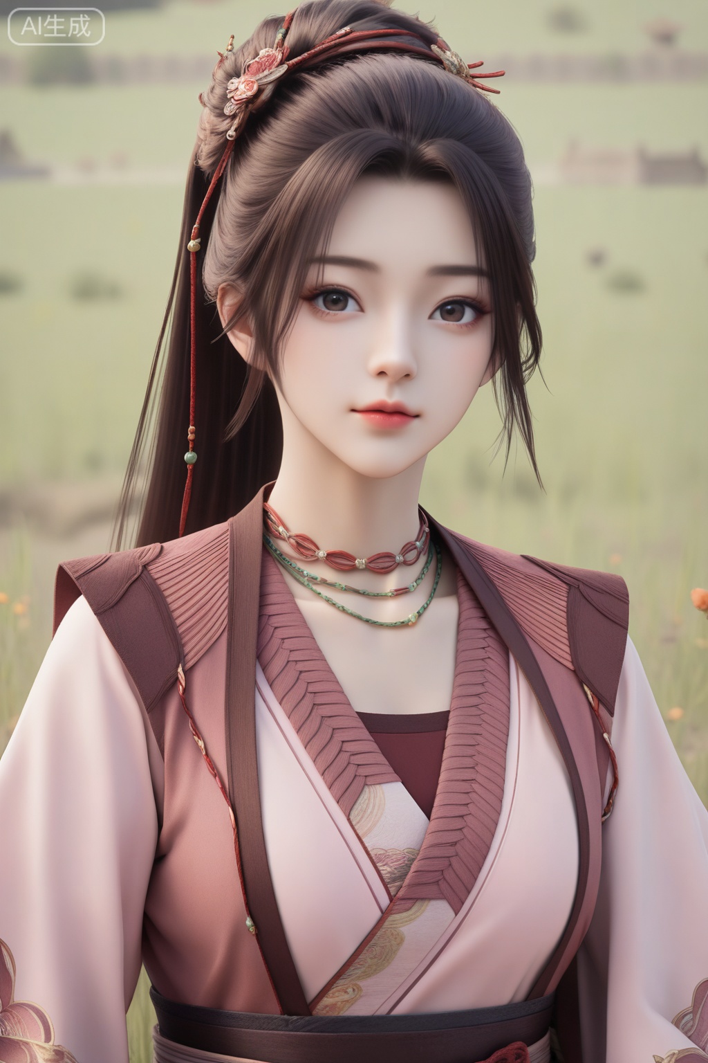 
Random scene,Random scene,


upper body,looking at viewer,

周小环,masterpiece,best quality,official art,extremely detailed CG unity 8k wallpaper,1girl, solo, long hair, brown hair, black hair, hair ornament, long sleeves, jewelry, ponytail, necklace, sash,  realistic,pink dress,