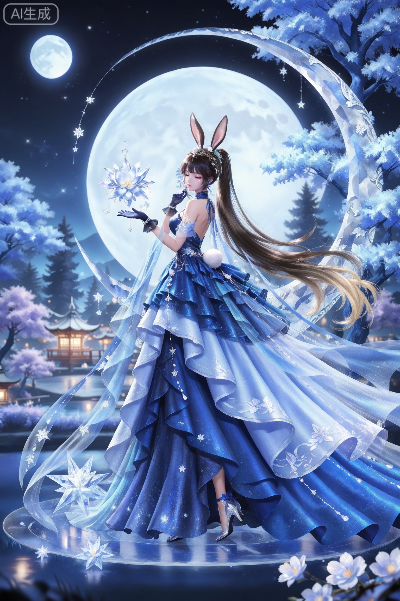 lvjing,dress,
,xiaowu,1girl,animal ears,solo,rabbit ears,brown hair,hair ornament,long hair,closed mouth,ponytail,brown eyes,black hair,
llvjing, 1girl, long hair, dress, blonde hair, blue dress, solo, tree, blue theme, closed eyes, moon, star \(symbol\), flower, night, very long hair, high heels, gloves, 27
depth of field,masterpiece,best quality,very aesthetic,alternate costume,alternate costume,2024,2023,perfect composition,ultra-detailed,extreme aesthetic,masterpiece,best quality,good quality,newest,year 2024,year 2023,very aesthetic,absurdres,looking_at_viewer,colorful,,lvjing,