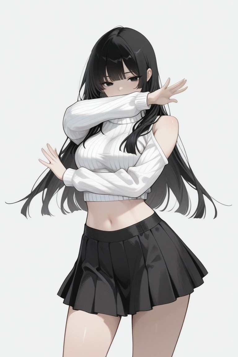 iroha_kannou,  1girl,  black long hair on Tensor.Art