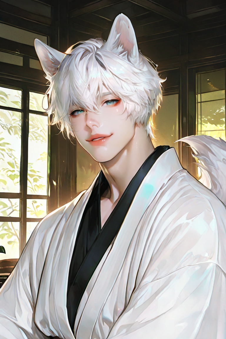 1boy,  male_focus,  animal_ears on Tensor.Art