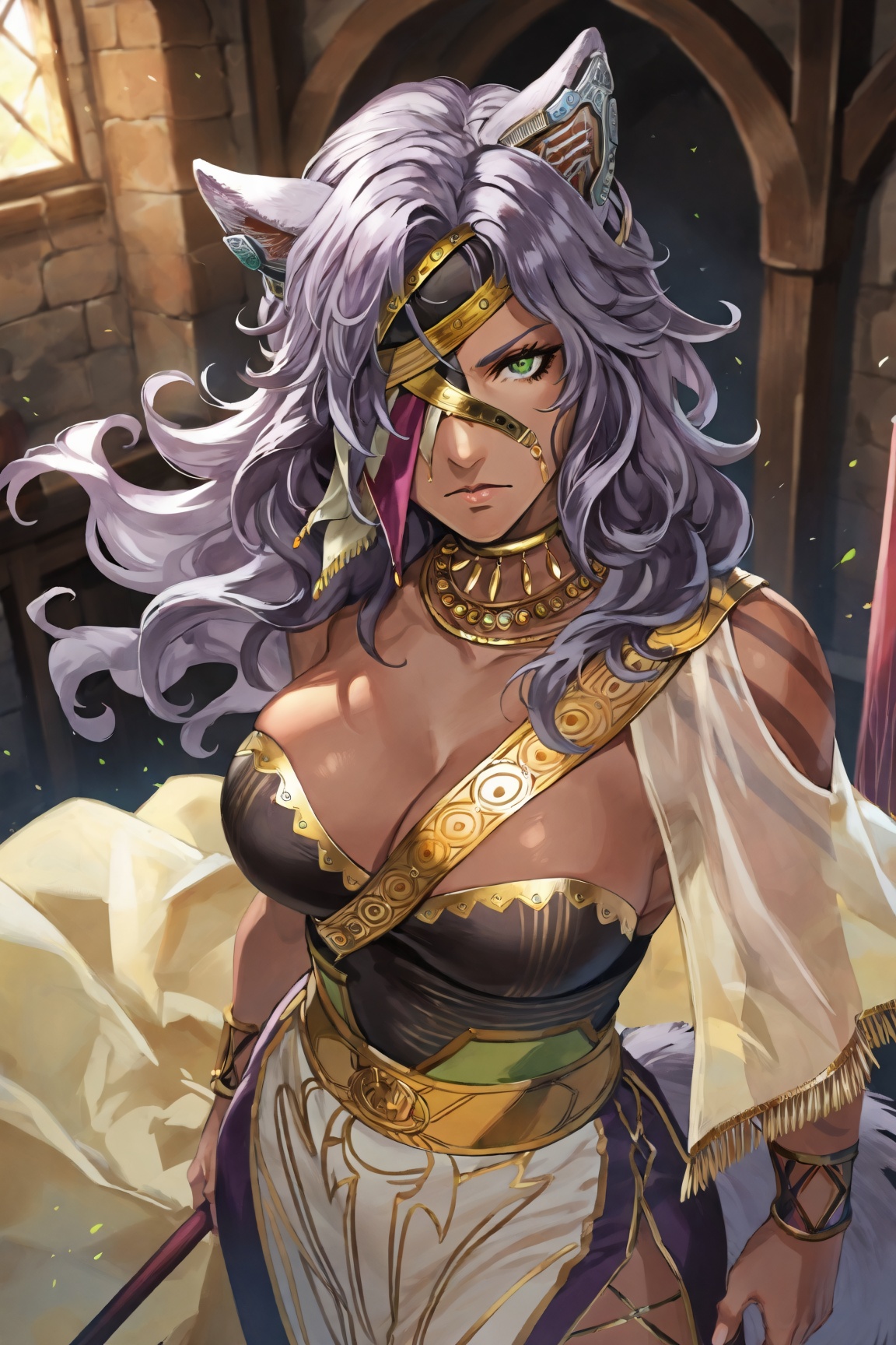 1girl,  looking viewer,  serious face on Tensor.Art