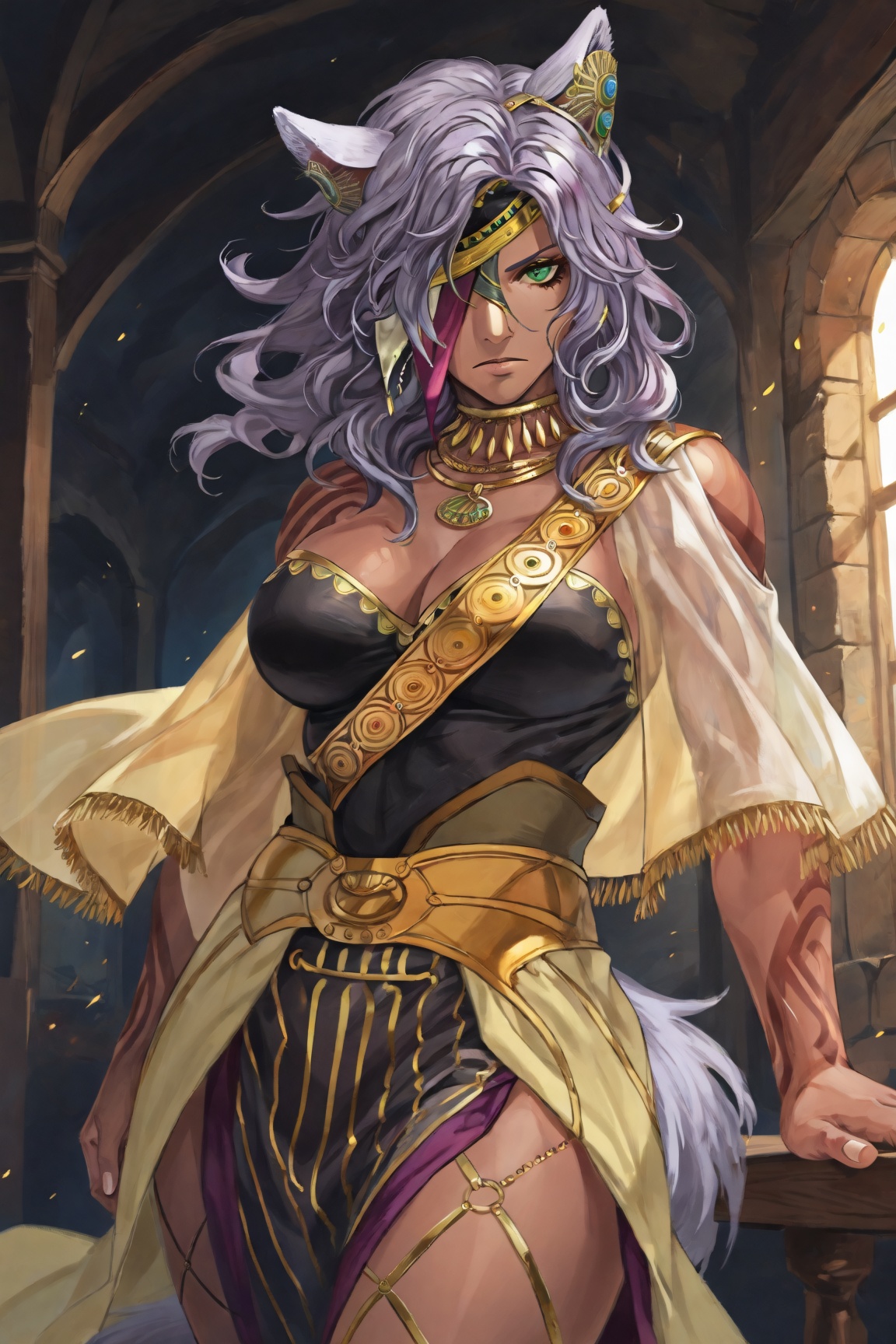 1girl,  looking viewer,  serious face on Tensor.Art