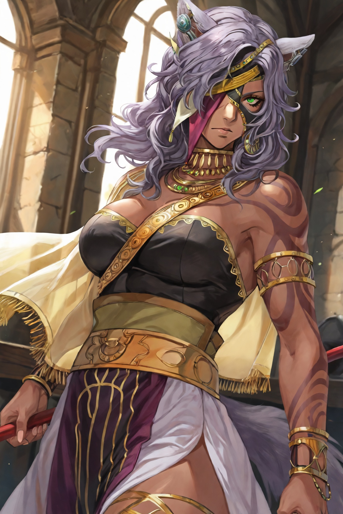 1girl,  looking viewer,  serious face on Tensor.Art