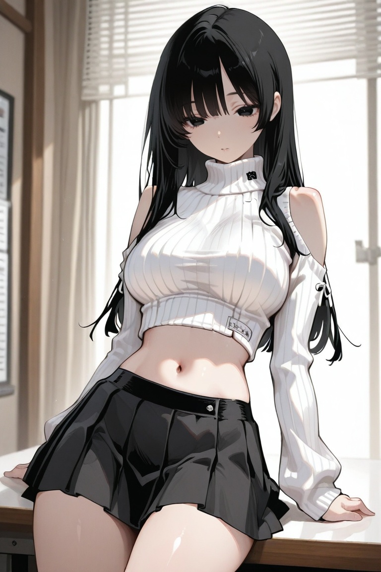 iroha_kannou,  1girl,  black long hair on Tensor.Art