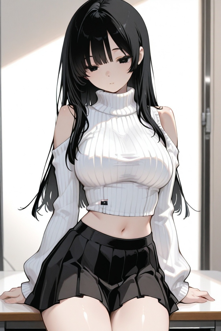 iroha_kannou,  1girl,  black long hair on Tensor.Art