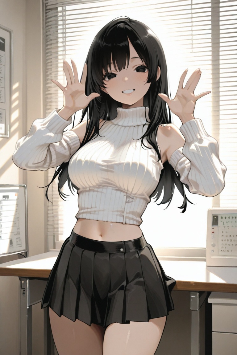 iroha_kannou,  black long hair,  black eyes on Tensor.Art