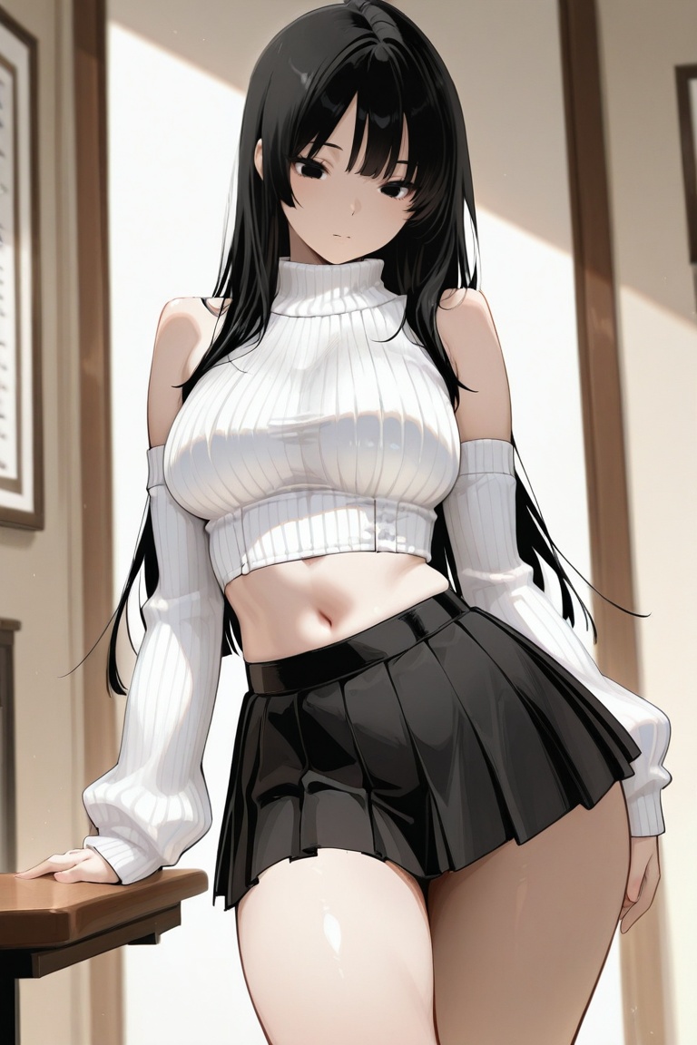 iroha_kannou,  black long hair,  black eyes on Tensor.Art