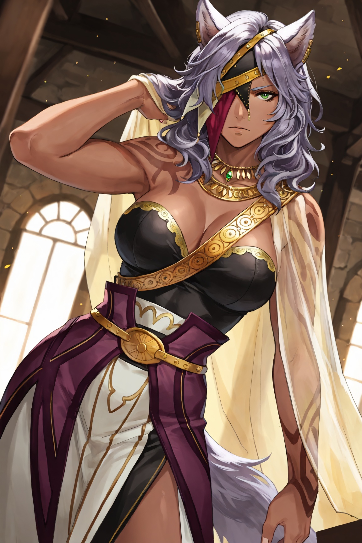 1girl,  looking viewer,  serious face on Tensor.Art