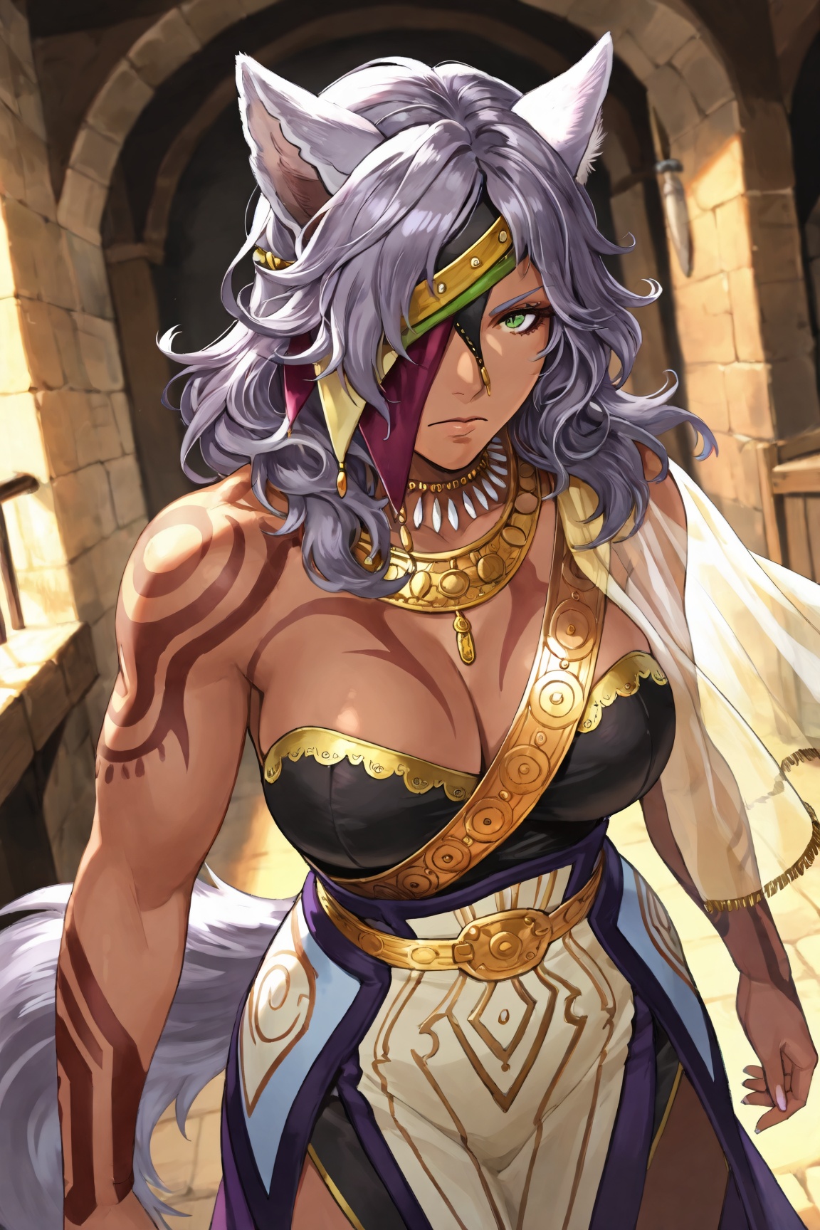 1girl,  looking viewer,  serious face on Tensor.Art