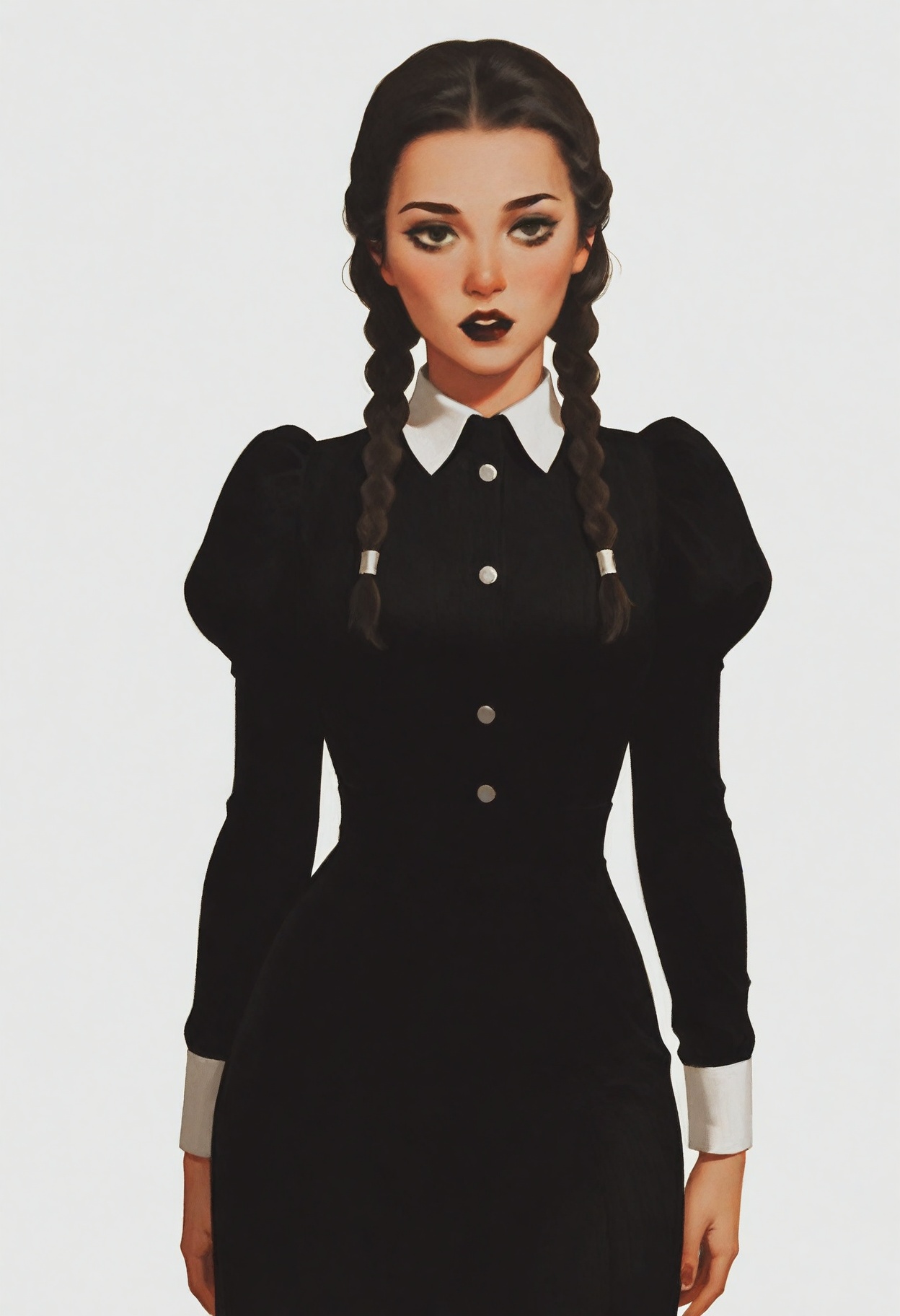 vinpaint-style,  1girl,  wednesday addams on Tensor.Art