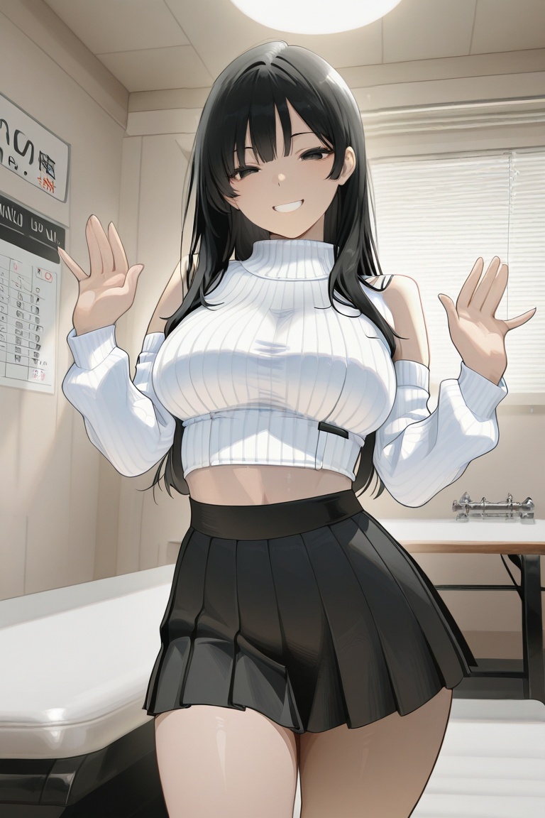 iroha_kannou,  black long hair,  black eyes on Tensor.Art