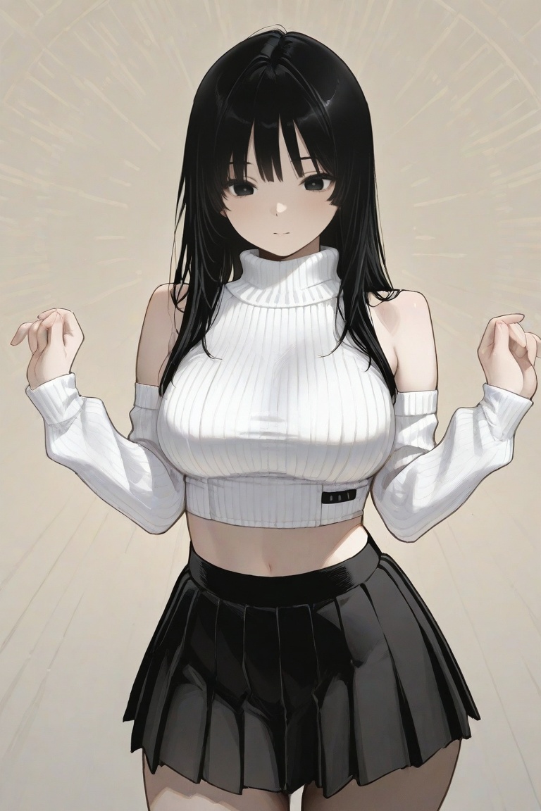 iroha_kannou,  black long hair,  black eyes on Tensor.Art