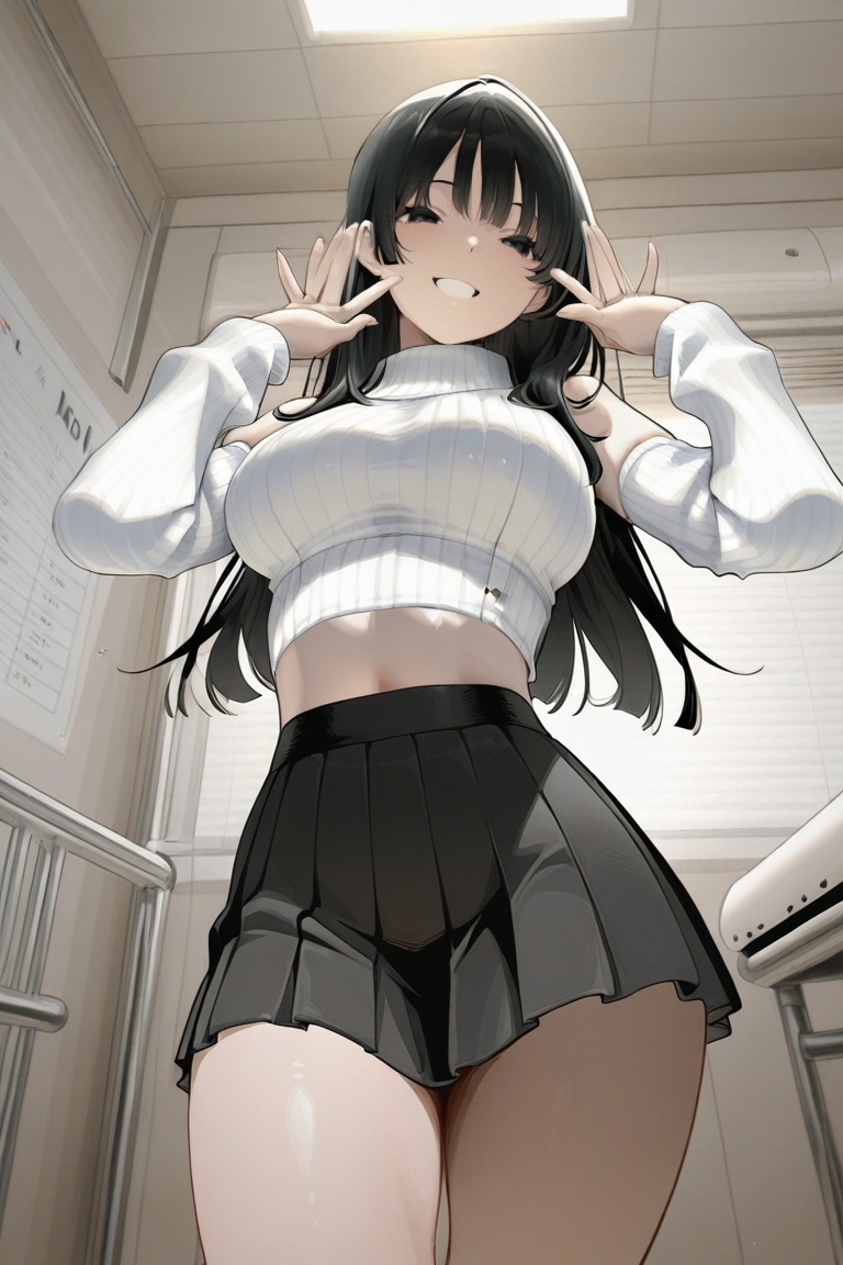 iroha_kannou,  black long hair,  black eyes on Tensor.Art